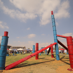 500 Barrels Art Installation