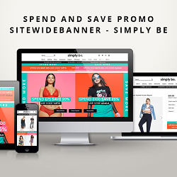 Spend and Save sitewide promotion with animation