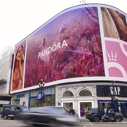 Pandora takes over world-famous Piccadilly Lights to celebrate new brand identity and Autumn col