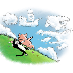 Illustrations for children's book: Stanford the Flying Pig
