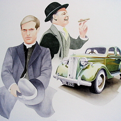 Classic car watercolours