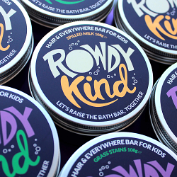 Be Kind. Be Rowdy. Timely new brand for kid’s bath bar