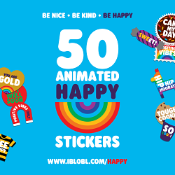 Happy Stickers for iMessage by Ibbleobble®