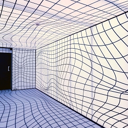 Warped graphics and black mirrors