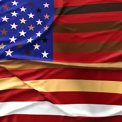 Red, White, Brown, Black and Blue.