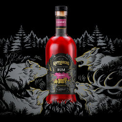 Kopparberg's new Cherry Spiced Rum packaging design by Iain Macarthur
