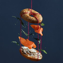 Salmon & Cream Cheese Bagel