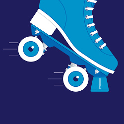 Get Your Skates On! Advertising illustrations for Boots Opticians.