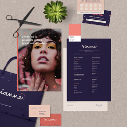 Styling a sleek identity for top-tier beauty services.