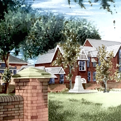 Architectural watercolour illustration