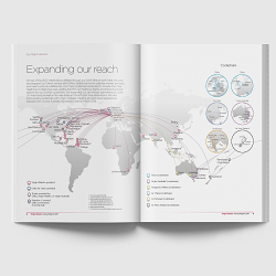 Design concept for Virgin Atlantic annual report