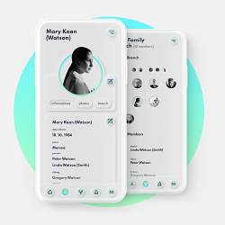 ONETREE app. Genealogical social network