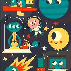 Happy Times in Space / Poster