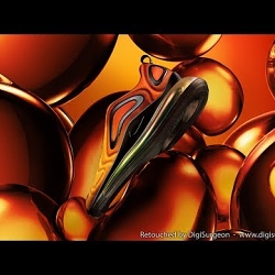 Retouching and photography on Nike Air Max 720 "just go bigger" creative - changing model/colour