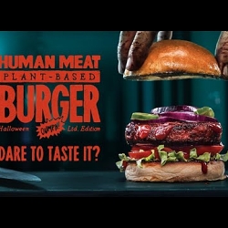 The Human Meat Plant Based Burger