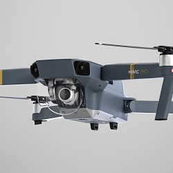 3D Render of DJI Mavic Pro 3D Model