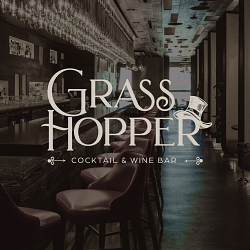 Brand identity design for Grasshopper cocktail bar