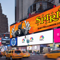 Times Square OOH Animated 3D Billboard for Spirit Halloween