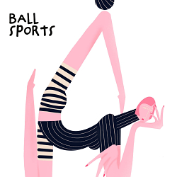 20ies style sports illustration