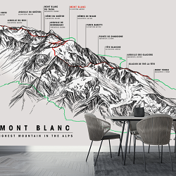 Mont Blanc Map illustration