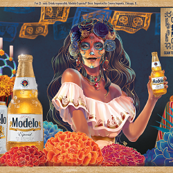 Modelo Celebrating Día de los Muertos World