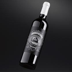 Home made wine label design for my cousin