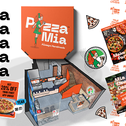 Pizza Branding, Packaging & Interior Design