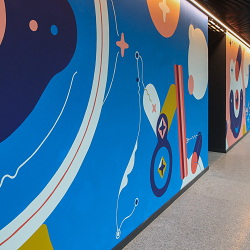 Freedom 36 - wall painting at a business center