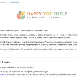 Monthly subscriber newsletter design