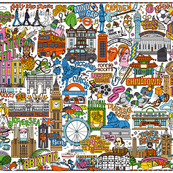 LONDON CITY MAP ILLUSTRATION