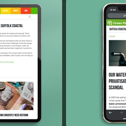 Green Party Website development & creative copywriting  Services