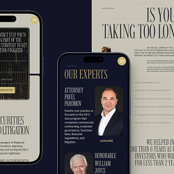 Website for investment visa consulting company