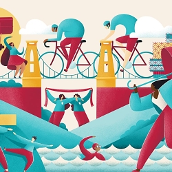 Cross Country Trains Illustrations