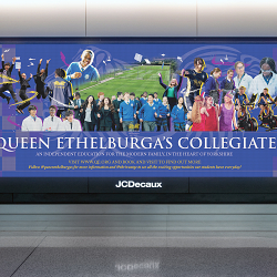 Advertising collateral for Queen Ethelburga's Collegiate