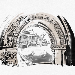 Yale Law School - Seasonal Architectural Illustrations