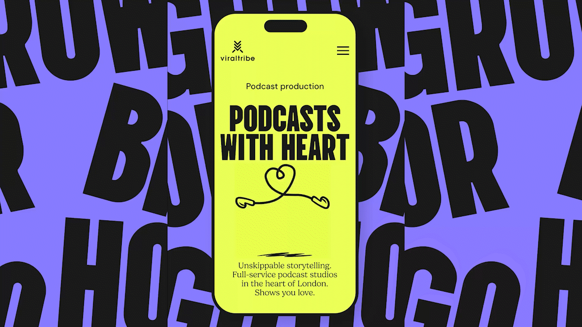 Viral Tribe | A bold, new website for leading podcast producer in London