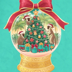 Festive Caribbean Art for Luxury Chocolate Packaging