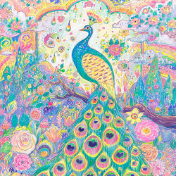 Peacoch in the Magical Garden