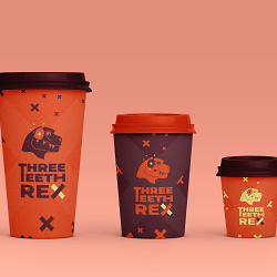 3 Teeth Rex - Coffeehouse Brand Extension