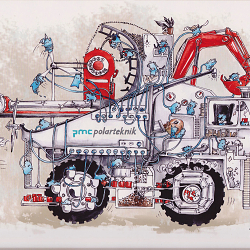 2014 calendar picture that shows the company as an well-oiled machine