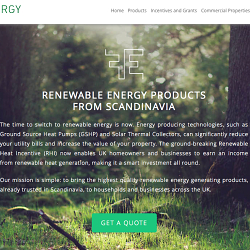Website copy for renewable energy company