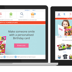 Moonpig Homepage Redesign