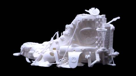 Converse 3D Printed Sculpture