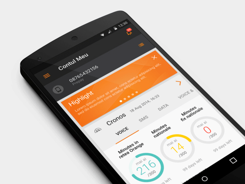 Orange "Contul Meu" Mobile App