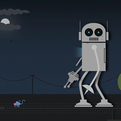  The first Robot cartoon, LOVE&MONSTERS series