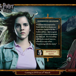 Harry Potter Goblet of Fire International Website
