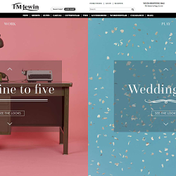 T.M.Lewin landing pages