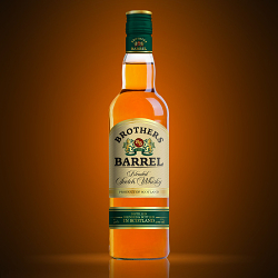 Packaging design of whiskey brand BROTHERS BARREL