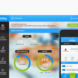 Milky loyalty card mobile and tablet app