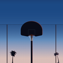 Basketball Court Sunset
